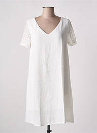 Robe courte manches courtes manches courtes beige ARTLOVE femme