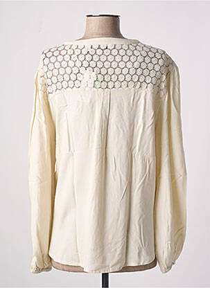 Chemisier tissage crêpe manches longues beige B.YOUNG femme