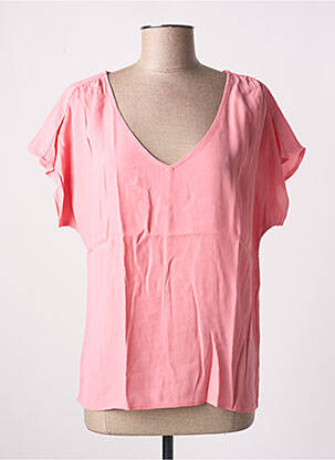 Blouse manches courtes manches courtes rose ARTLOVE femme