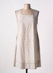 Robe mi-longue marron MALOKA pour femme seconde vue