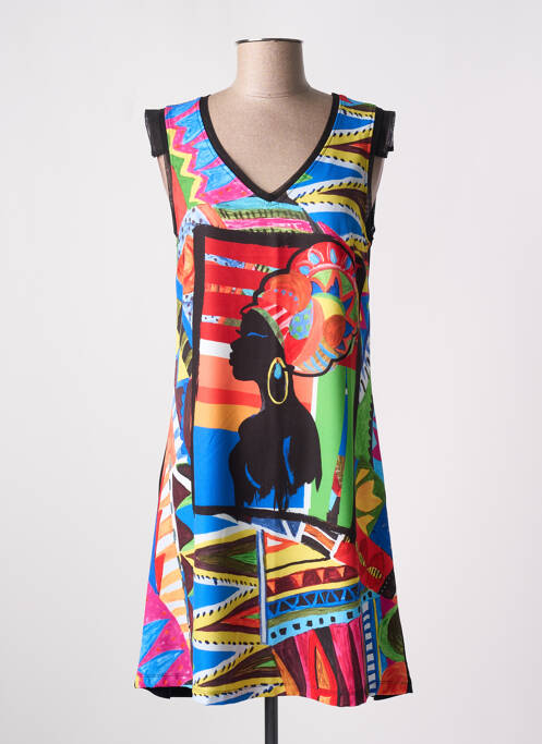 Robe courte sans manche sans manche noir MALOKA femme