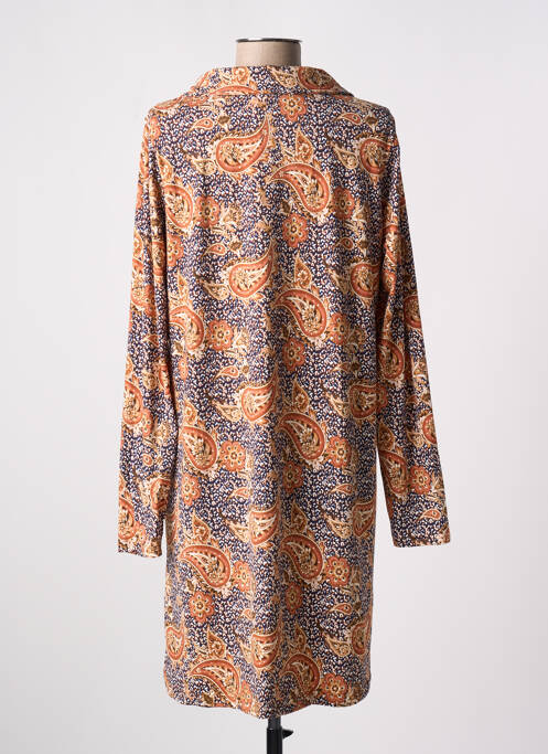 Chemise de nuit manches longues marron GISELA femme