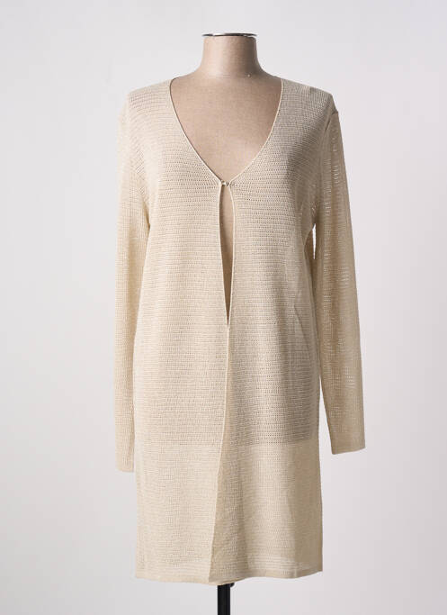 Gilet manches longues beige TRIPODE pour femme