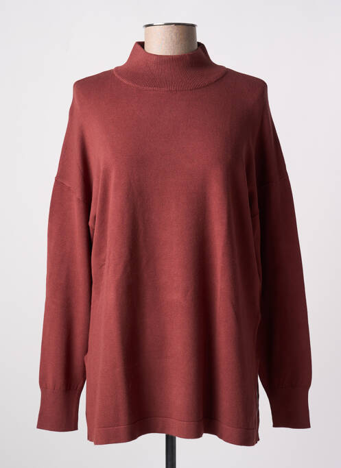 Pull col roulé marron B.YOUNG pour femme