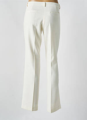 Pantalon chino fermeture zippée sous rabat boutonné beige LCDN femme