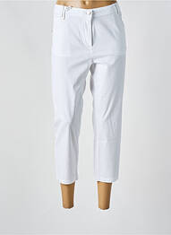 Pantacourt tissage popeline taille normale blanc AGATHE & LOUISE femme