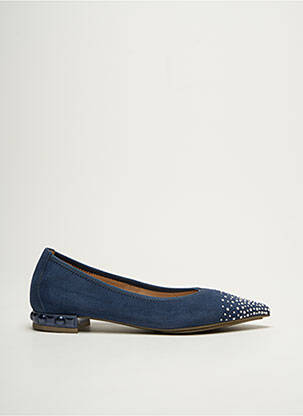 Ballerines tissage satiné talon plat jusqu'à 3cm bleu HISPANITAS femme