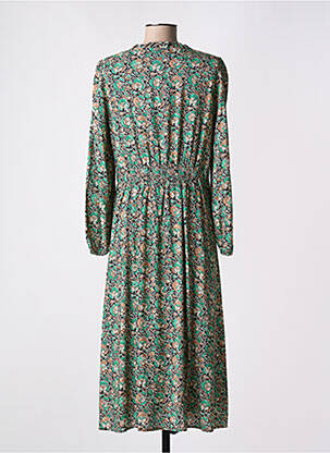 Robe longue manches longues manches longues vert C'EST BEAU LA VIE femme