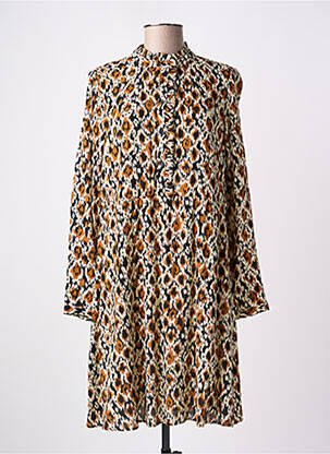 Robe courte coupe fluide manches longues noir C'EST BEAU LA VIE femme