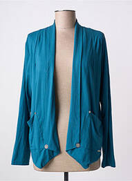 Gilet manches longues manches longues bleu MALOKA femme