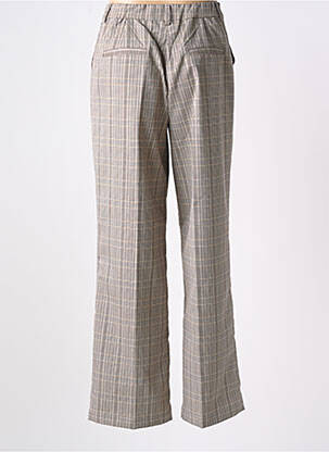 Pantalon droit fermeture zippée sous rabat boutonné beige CREAM femme