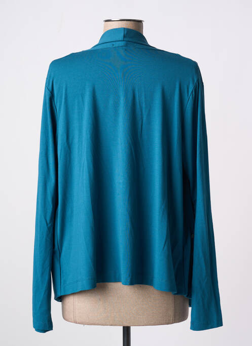 Gilet manches longues bleu MALOKA pour femme