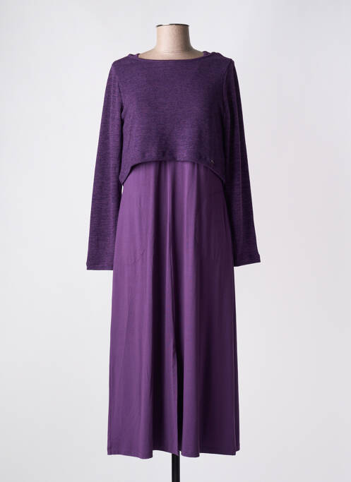 Robe longue violet MALOKA pour femme