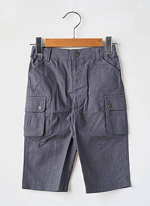 Pantacourt coupe droite taille ajustable gris BERLINGOT garcon