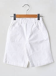 Bermuda tissage popeline taille élastique blanc NOMAD garcon
