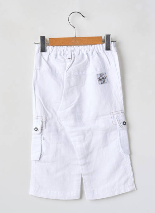 Pantacourt fermeture boutonnée sur le devant taille ajustable blanc BERLINGOT garcon