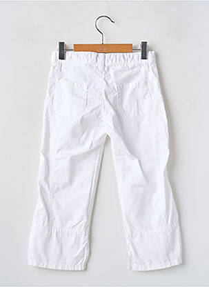 Pantalon droit tissage popeline taille à pinces blanc CKS fille