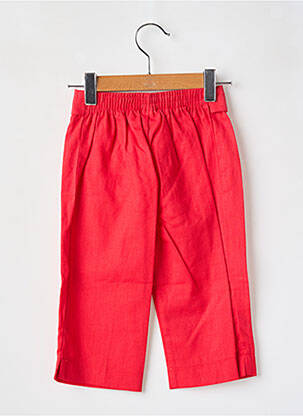 Pantalon droit coupe droite taille élastique rouge BERLINGOT fille