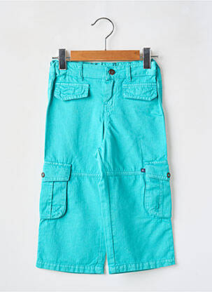 Pantacourt fermeture zippée sous rabat boutonné taille ajustable bleu BERLINGOT garcon
