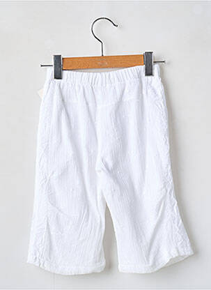 Pantalon droit coupe droite taille élastique blanc TAPIOCA fille