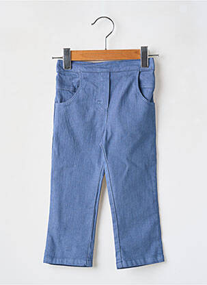 Jeans coupe droite taille normale taille ajustable bleu COUDEMAIL fille