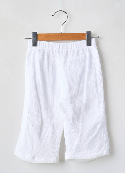 Pantalon droit coupe droite taille élastique blanc TAPIOCA fille