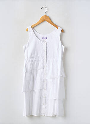Robe mi-longue sans manche sans manche blanc COUDEMAIL fille