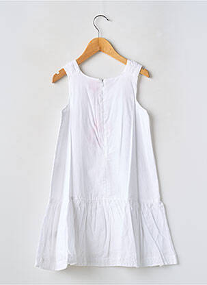 Robe mi-longue fines bretelles fines bretelles blanc P'TITES CANAILLES fille