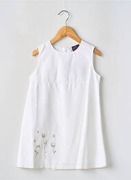 Robe mi-longue sans manche sans manche blanc COUDEMAIL fille
