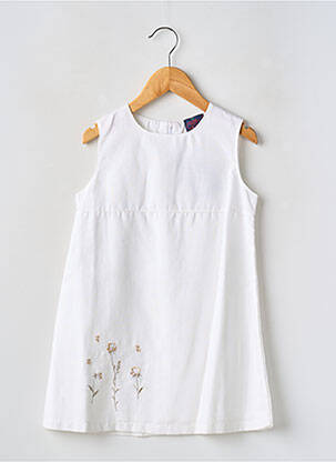 Robe mi-longue sans manche sans manche blanc COUDEMAIL fille