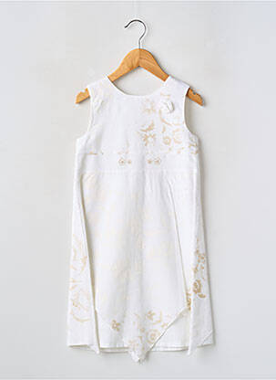 Robe mi-longue sans manche sans manche beige POMME FRAMBOISE fille