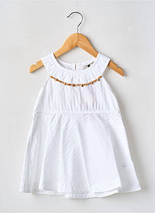 Robe mi-longue sans manche sans manche blanc CKS fille