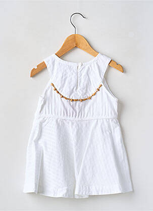 Robe mi-longue sans manche sans manche blanc CKS fille