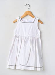Robe mi-longue col carré sans manche blanc DU LUNDI AU SAMEDI fille
