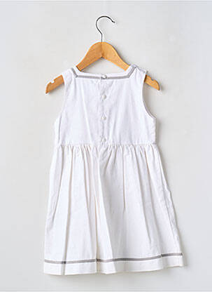 Robe mi-longue col carré sans manche blanc DU LUNDI AU SAMEDI fille