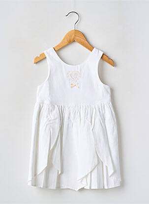 Robe mi-longue sans manche sans manche blanc TAPIOCA fille