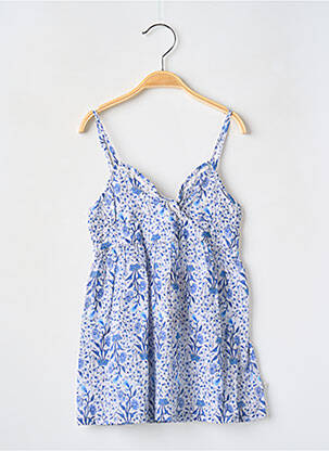 Robe mi-longue fines bretelles fines bretelles bleu CKS fille