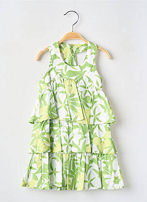 Robe mi-longue sans manche sans manche vert MAYORAL fille