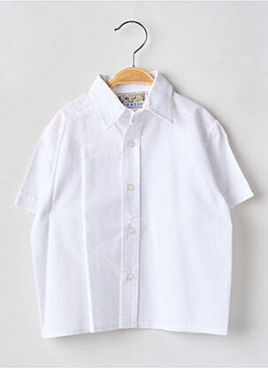 Chemise manches courtes manches courtes blanc BFD CREATION garcon