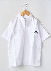 Chemise manches courtes blanc EB pour garçon seconde vue