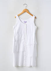 Robe mi-longue blanc COUDEMAIL pour fille seconde vue