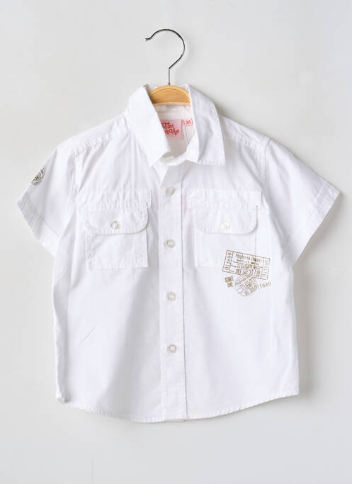 Chemise manches courtes beige P'TITES CANAILLES pour garçon