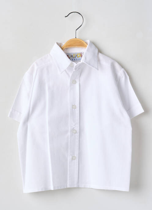 Chemise manches courtes blanc BFD CREATION pour garçon