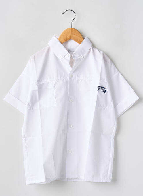 Chemise manches courtes blanc EB pour garçon