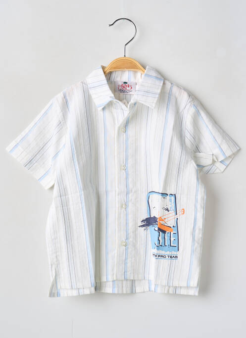 Chemise manches courtes bleu COUDEMAIL pour garçon