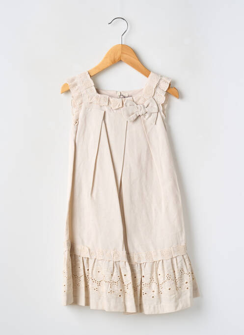Robe mi-longue beige MAYORAL pour fille