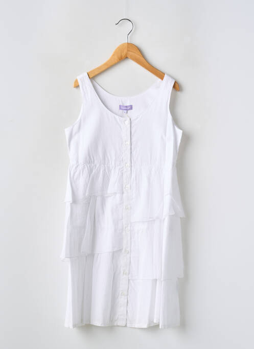 Robe mi-longue blanc COUDEMAIL pour fille