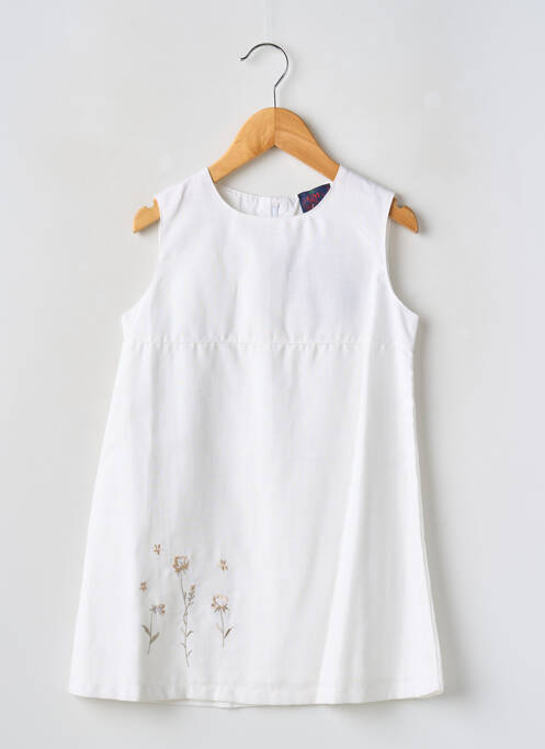 Robe mi-longue blanc COUDEMAIL pour fille