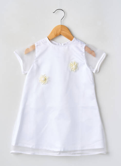 Robe mi-longue blanc EDWIGE pour fille