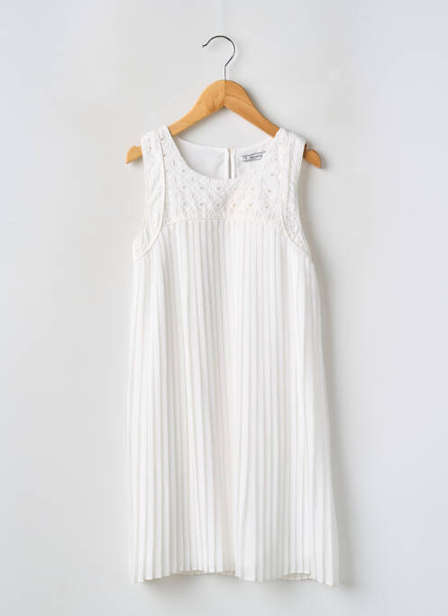 Robe mi-longue blanc MAYORAL pour fille